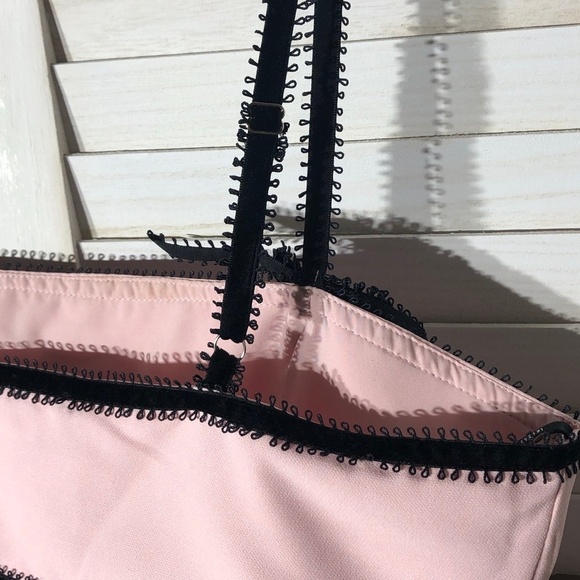 Forever 21 Two Tone Bow Cropped Top Pleated Skirt Pink Black M - Picture 7 of 16